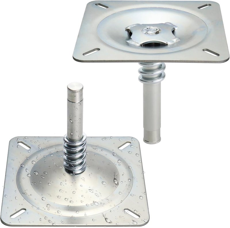 CLLOMAGY Boat Seat Base Pedestal Boat Seat Pin Mount Plated for 3/4" Marine Pedestal Post,Zinc Plated Steel Pin Swivel Mount for Marine Pontoon Jon Bass Fishing-2Pack - Image 1